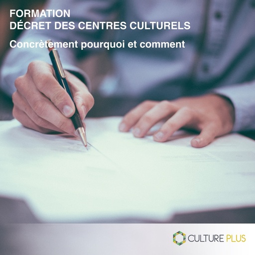 Formation : Décret des Centres Culturels